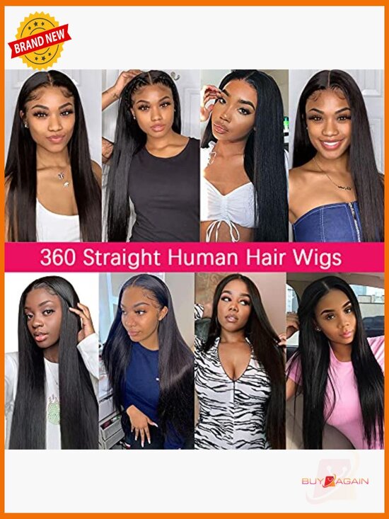 200 Density 360 Lace Front Wig Human Hair HD Transparent Pre Plucked main image 5
